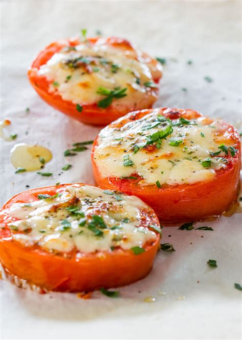 This is how tomatoes were prepared as a popular side dish in the 60's and 70's. Baked Parmesan Tomatoes - Jo Cooks