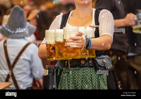 Serving Beer Woman Germany High Resolution Stock Photography And Images
