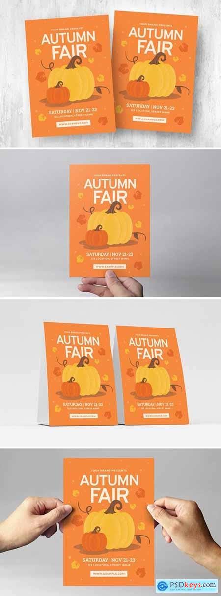 Autumn Fall Fair Flyer Template Free Download Photoshop Vector Stock