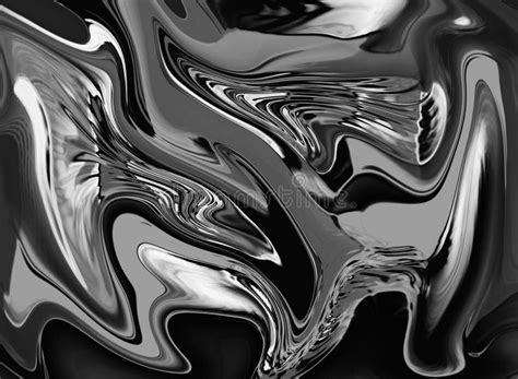 Chrome Liquid Abstract Flowing Effect Colorful Wallpaper Stock