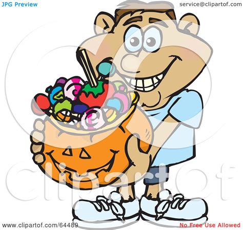 Royalty Free Rf Clipart Illustration Of A Trick Or Treating Man