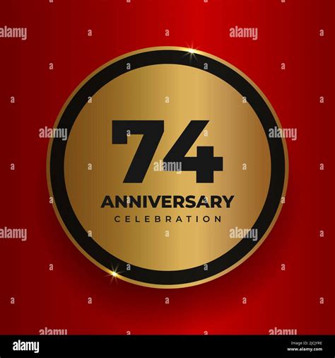 74 Years Anniversary Celebration Background Celebrating 74th