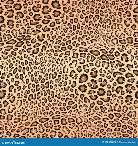 Leopard Skin Pattern Vector Seamless Texture Animal Print Jaguar