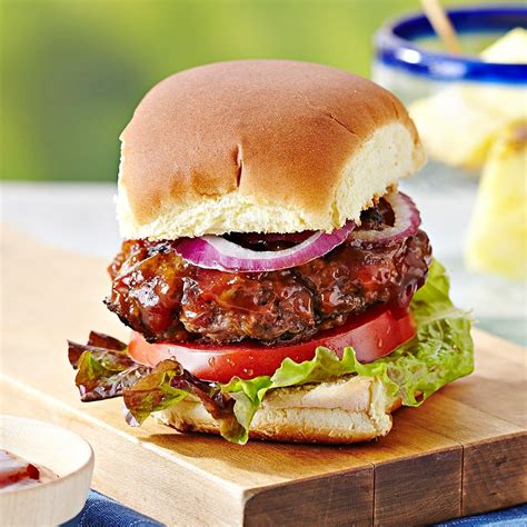 Pineapple Bacon Barbecue Burgers Recipe Eatingwell