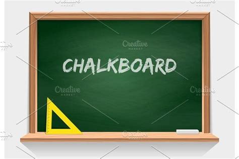 Wooden School Chalkboard With Green Background Texture Classroom Tools