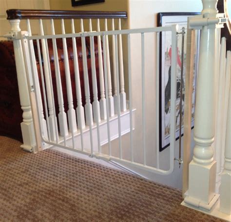 All the top of stairs gates are hardware mounted, of course, to provide maximum safety, and because of the hardware mounting system we are able our number 2 pick for the top 5 gates for banisters, is at gate made by summer infant, called the deluxe top of stair gate with dual banister kit! Custom Baby Gate Wall and Banister No Holes Installation ...