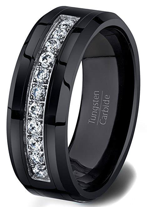 Black Diamond Band Ring Wedding And Bridal Inspiration