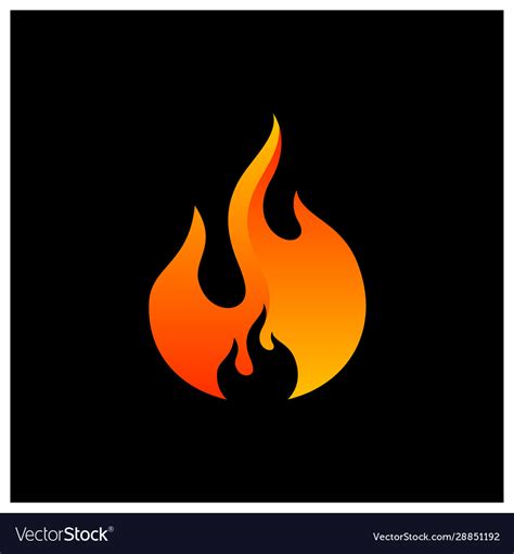 Fire Logo Flame Logo Design Template Icon Symbol Vector Image
