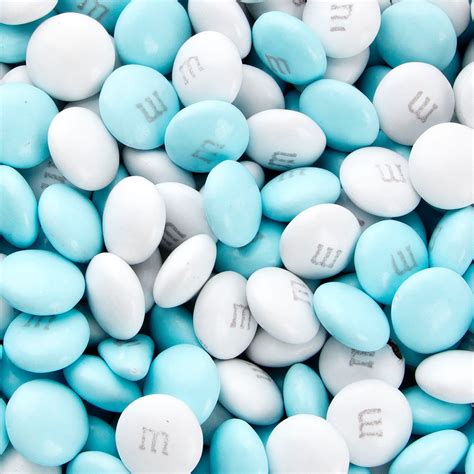 Light Blue And White Mandms Milk Chocolate Candy In Bulk • Oh Nuts®