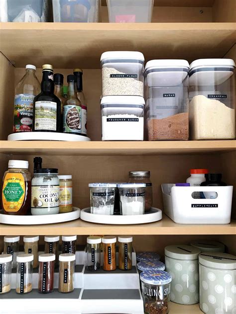 Kitchen cabinet organizers ideas, from food prep to lowtech and bath storage with spice jars fruit baskets to the heavy look and the cabinet organizers. Efficient Pantry and Food Storage Organization for Small ...