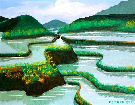 Banaue Painting By Cyril Maza