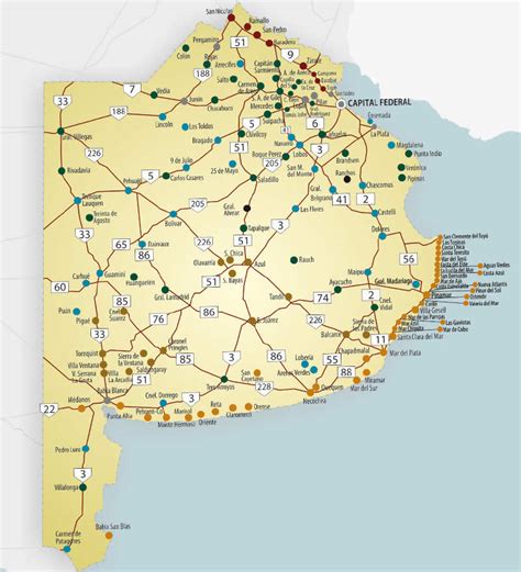 Mapa de Buenos Aires Mapa Físico Geográfico Político turístico y Temático