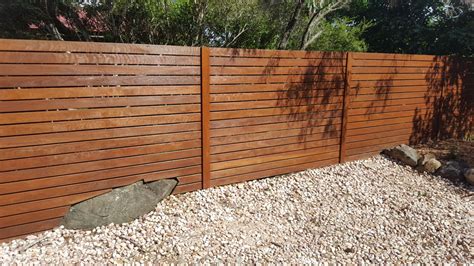 Wood Slat Privacy Fence