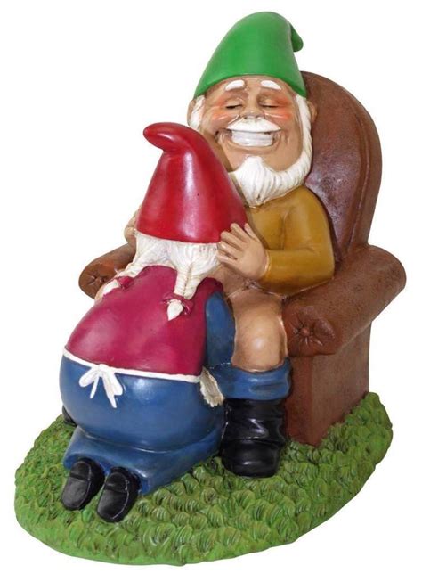 Naughty Cheeky Garden Gnome Decorative Ornament Funny Figure Great