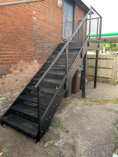 External Steel Staircase Architectural Metalwork By Two Js Metalwork