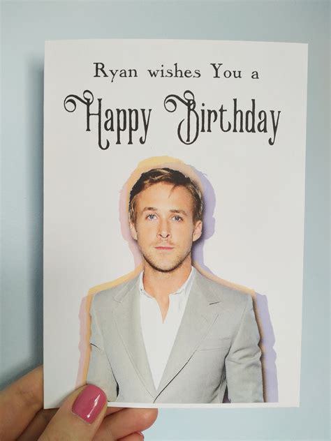 Ryan Gosling Birthday Card Etsy Uk