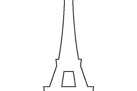 Eiffel Tower pattern. Use the printable outline for crafts, creating