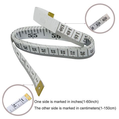 Soft Tape Measure Double Scale Body Sewing Flexible Ruler For Weight