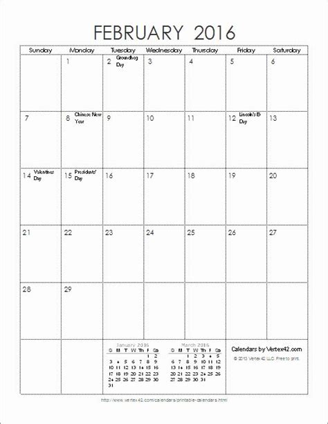 Vertex42 Calendar Template Example Calendar Printable