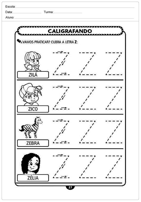 Atividade Com A Letra Z