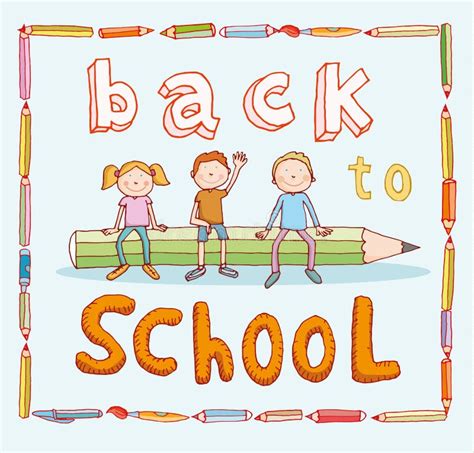 Back To School Banners And Bookmarks Vector Illustration Stock Vector