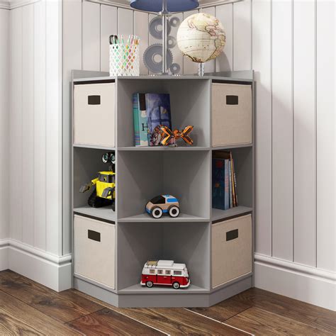 Kids Corner Storage Cabinet With Cubbies And Shelves Riverridge® Home