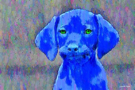 The Blue Dog Pa2 Painting By Leonardo Digenio Fine Art America