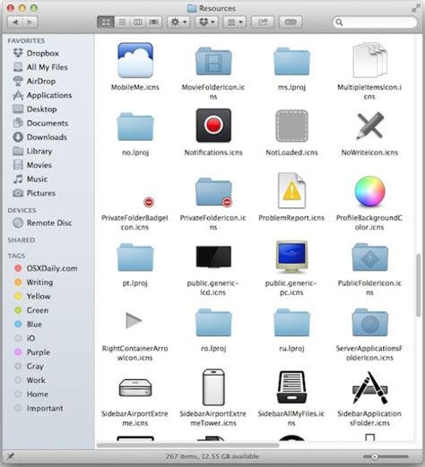 Where Mac System Icons And Default Icons Are Located In Mac Os X