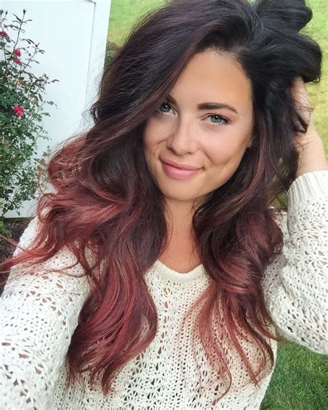 Rose Gold Balayage On Dark Brown Hair Dark Ombre Hair Ombre Hair
