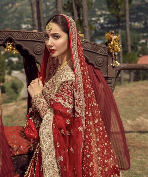Mahira Khan Latest Bridal Photoshoot In Red Lehenga The Odd Onee