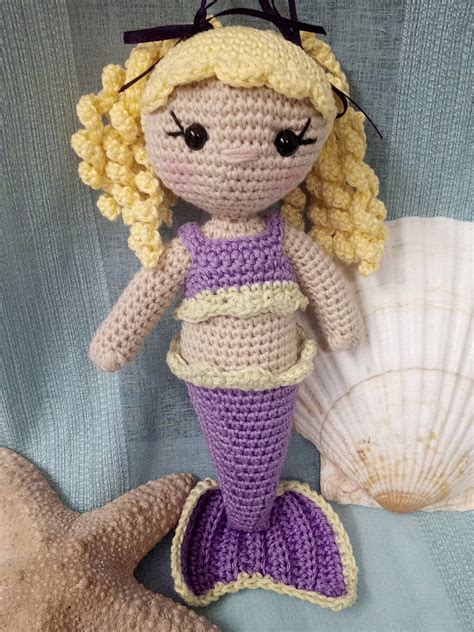 Crochet Mermaid Doll Etsy