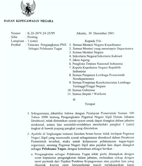 Contoh Surat Pelaksana Tugas Harian Kepala Desa Contoh Surat Tugas
