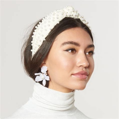 Ivory Woven Pearl Headband Pearl Headband Hair Accessories Pearl