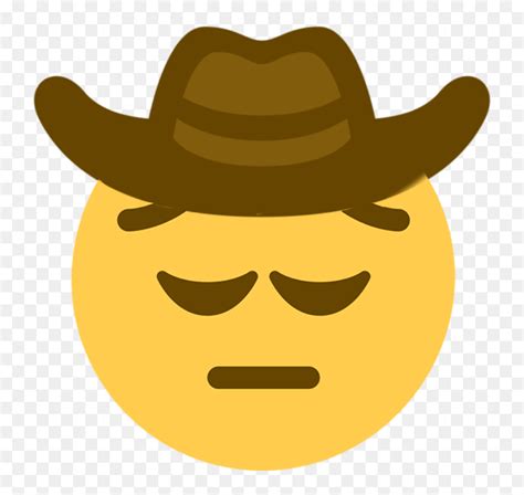Emoji Transparent Png Pensive Cowboy Emoji Clipartemoji Imagesemoji