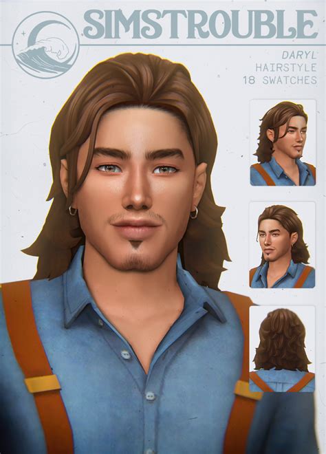 Daryl By Simstrouble Simstrouble On Patreon In 2021 Sims 4 Hair