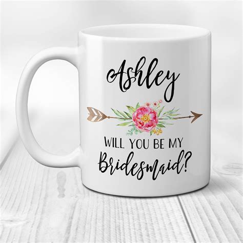 Will You Be My Bridesmaid Mug Personalized Bridesmaid Proposal Etsy
