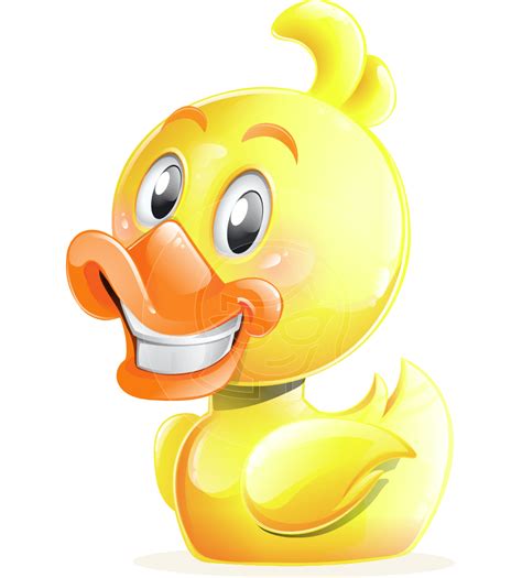 Rubber Duck Cartoon Vector Character Vector Cartoon Character Graphicmama