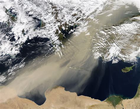 Saharan Dust Over The Mediterranean Sea