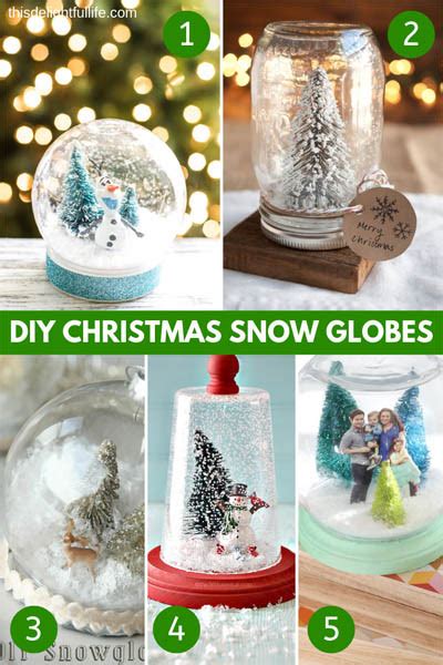 10 Delightful Diy Christmas Snow Globes