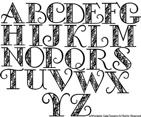 Fancy Alphabet Letters Drawing At Getdrawings Free Download