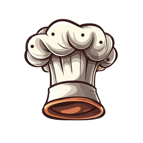 قبعة الطباخ المتجه ملصق Clipart يظهر صورة كرتون قبعة الطاهي ملصق