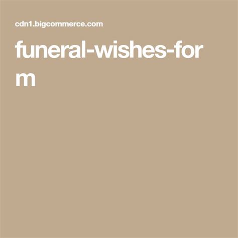 Printable Funeral Wishes Template