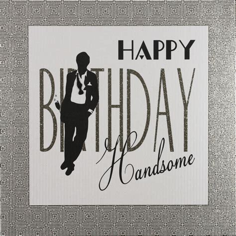 Happy Birthday Handsome Large Handmade Open Birthday Card Ga23