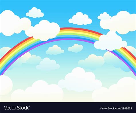 Rainbow Sky Royalty Free Vector Image Vectorstock