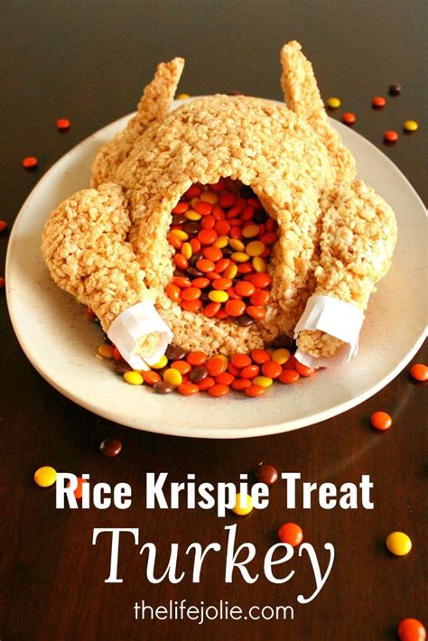 Pack in as many treats as possible into your thanksgiving spread with these recipes for mini turkey day treats. This Rice Krispie Treat Turkey is a super-fun dessert ...
