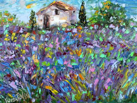 Karen Tarlton Vineyard Landscape And Lavender Landscape By Karen