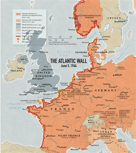 WW2 The Atlantic Wall June 5 1944 R Europe