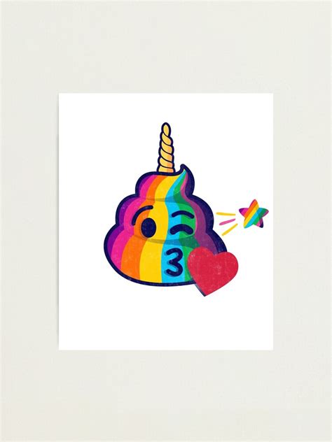 Cute And Magical Rainbow Unicorn Poop Emoji Birthday T