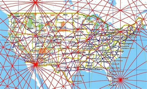 Ley Lines Across The United States Ley Lines Earth Grid Mysterious