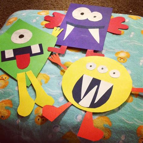 Monster Shapes Easy And Fun Craft Monster Craft Storytime Crafts